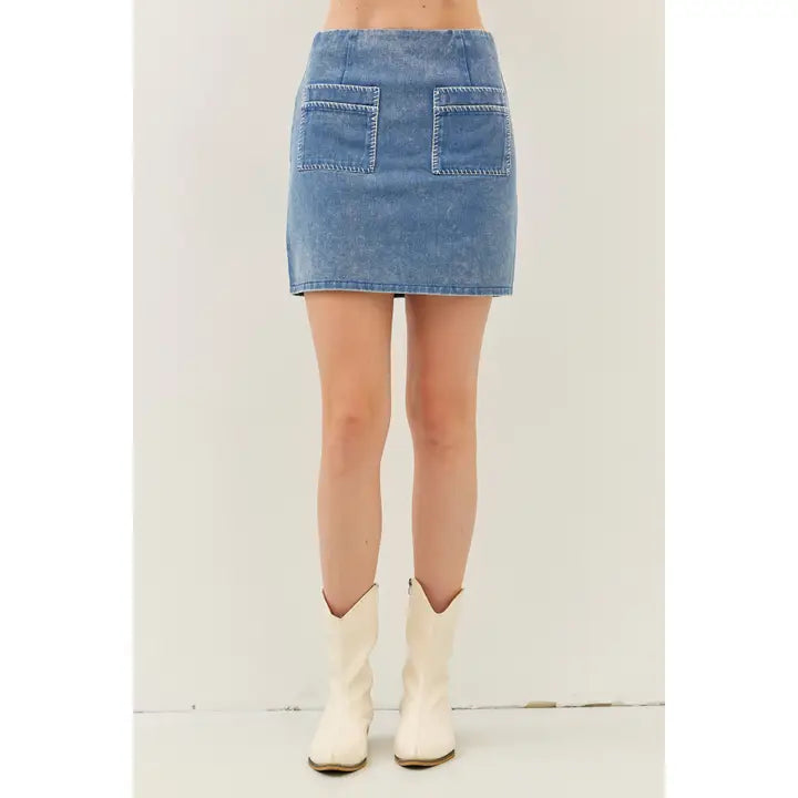 Marcy Denim Mini Skirt