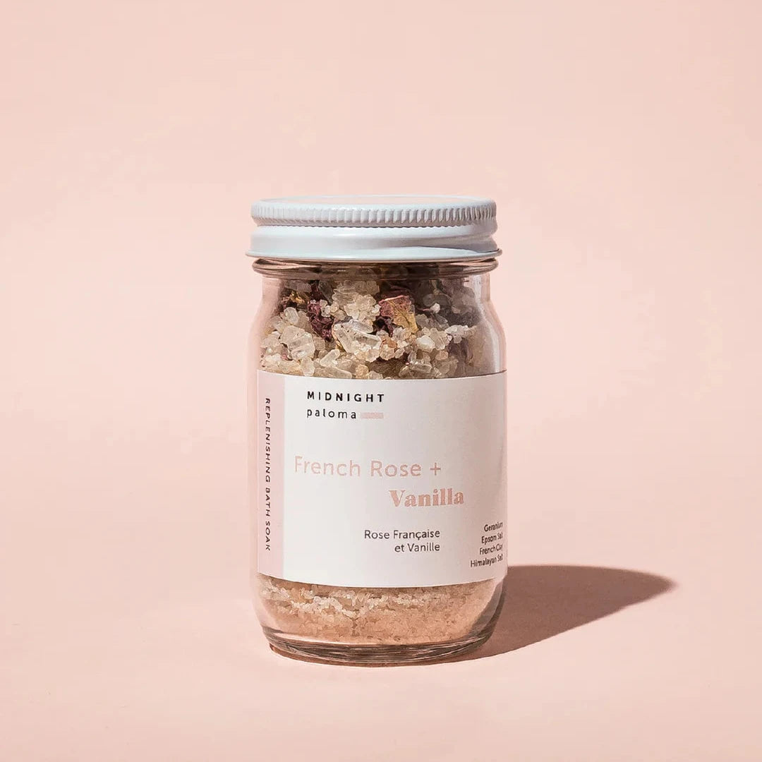 Midnight Paloma Detoxifying Bath Soak- French Rose + Vanilla