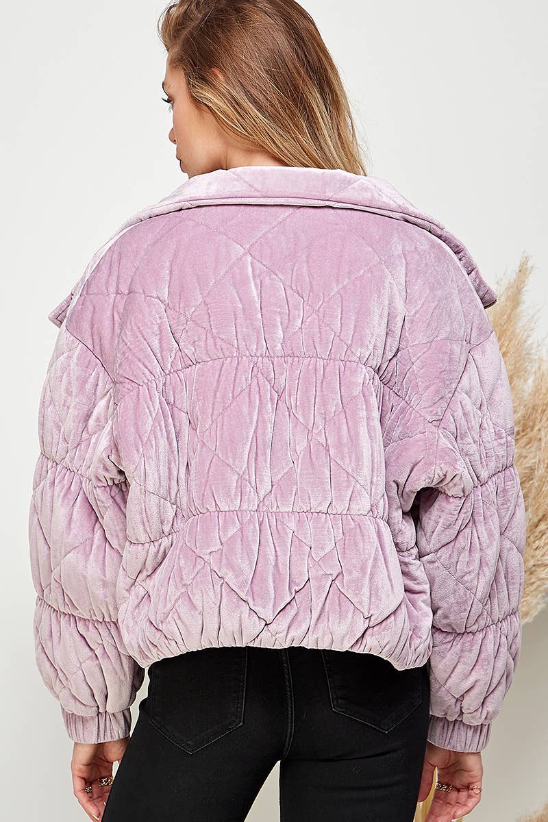 Velvet Puffer Jacket