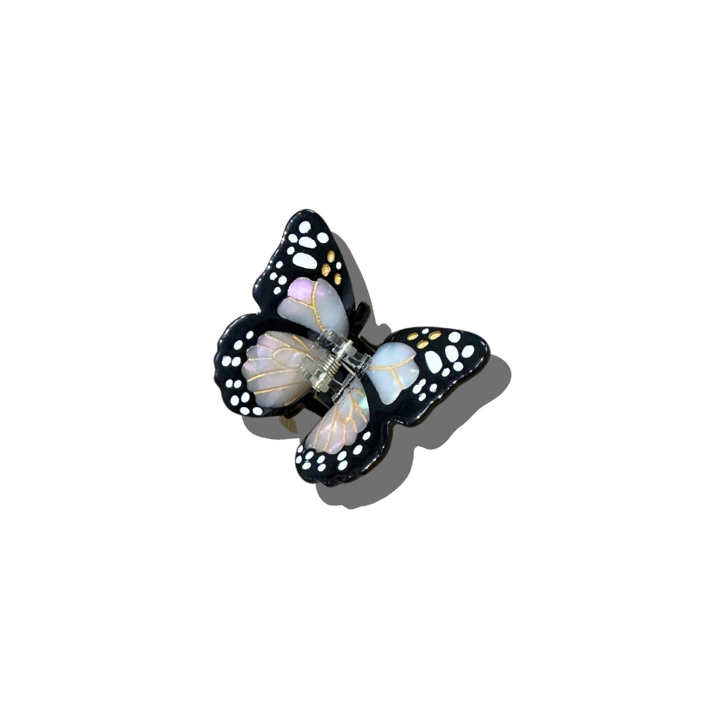 Hand-painted Mini Monarch Claw Hair Clip | Eco-Friendly: Orange