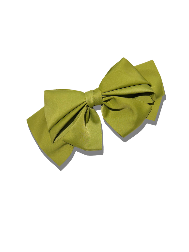 Handmade Satin Bow Hair Clip | Holiday Accessories: Pink