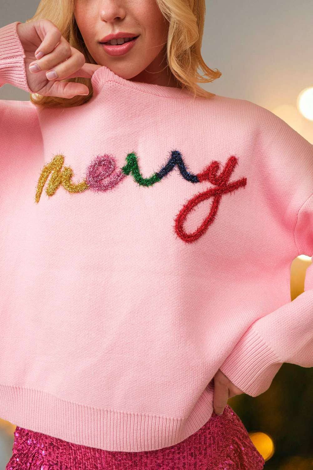 Merry Tinsel Christmas Sweater