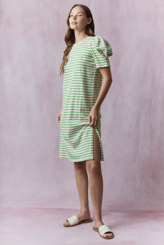 Sorrento Green Striped Dress