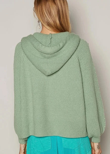 Lennox Pearl Zip Up Sweater