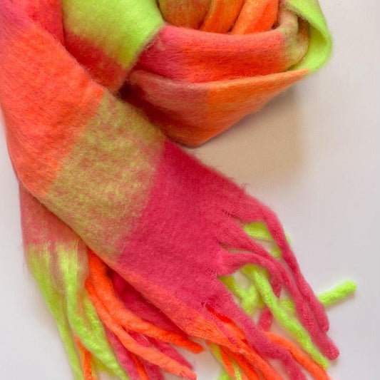 Neon Dream Checkered Scarf