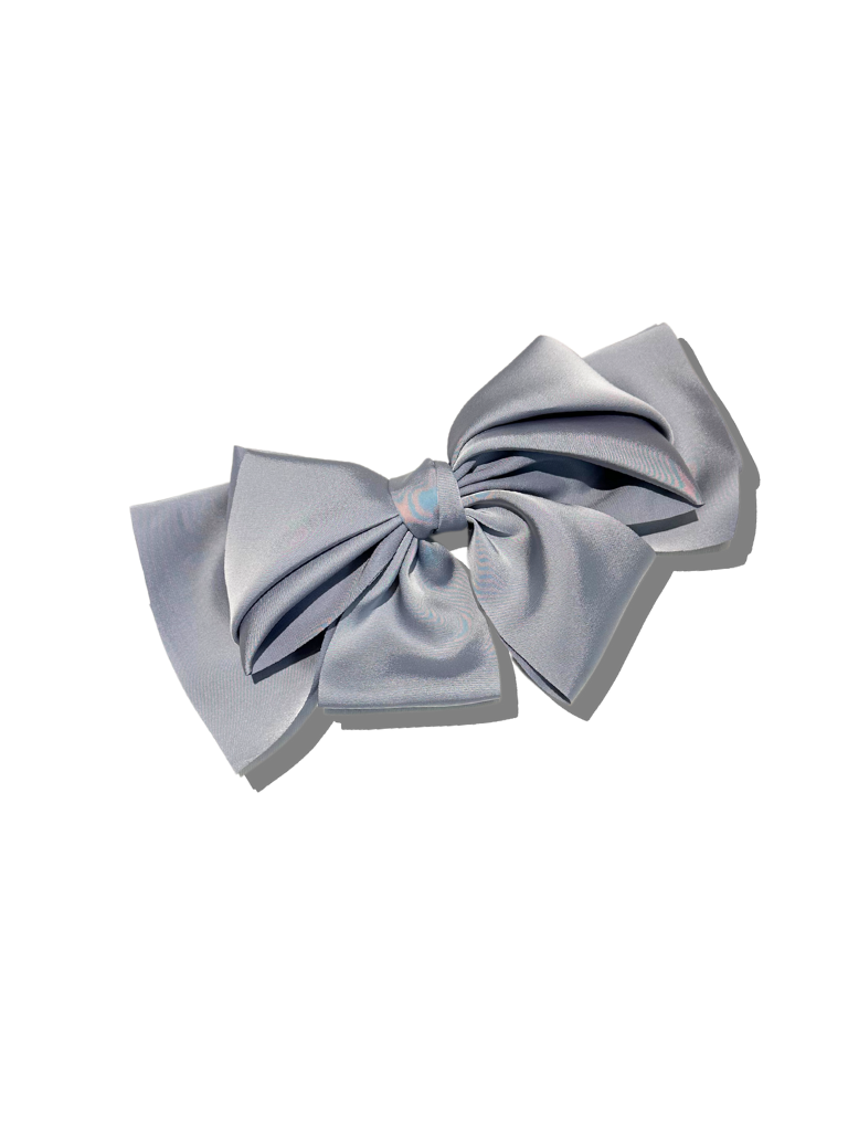 Handmade Satin Bow Hair Clip | Holiday Accessories: Pink