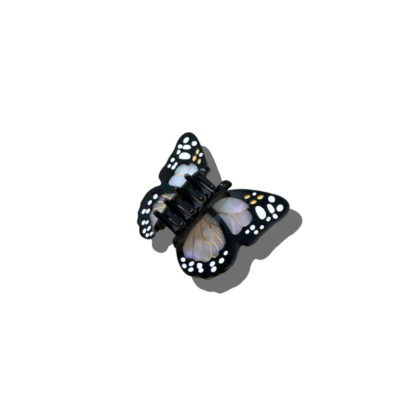 Hand-painted Mini Monarch Claw Hair Clip | Eco-Friendly: Orange