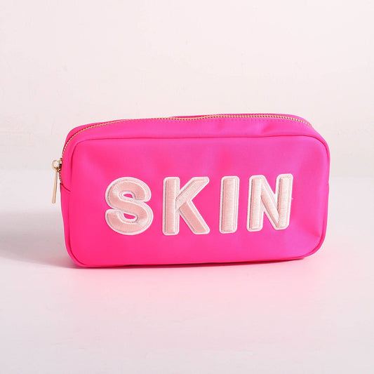 Neon Pink Skin Medium Cosmetic Bag