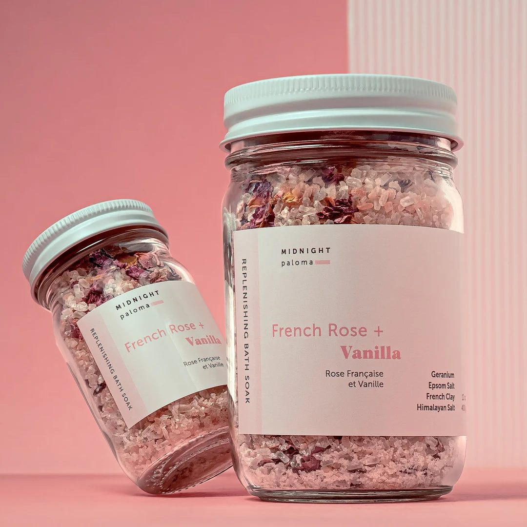 Midnight Paloma Detoxifying Bath Soak- French Rose + Vanilla