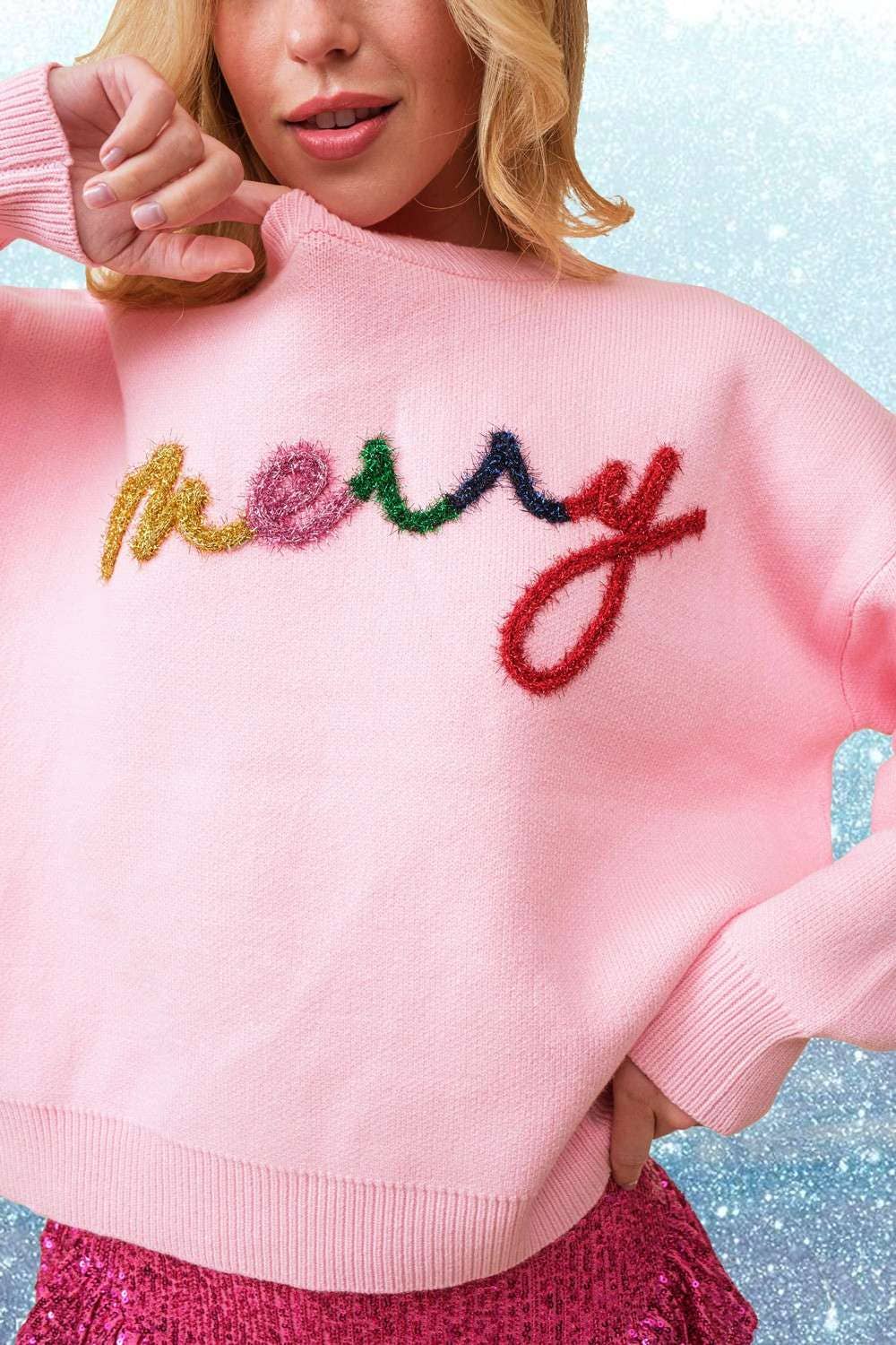 Merry Tinsel Christmas Sweater