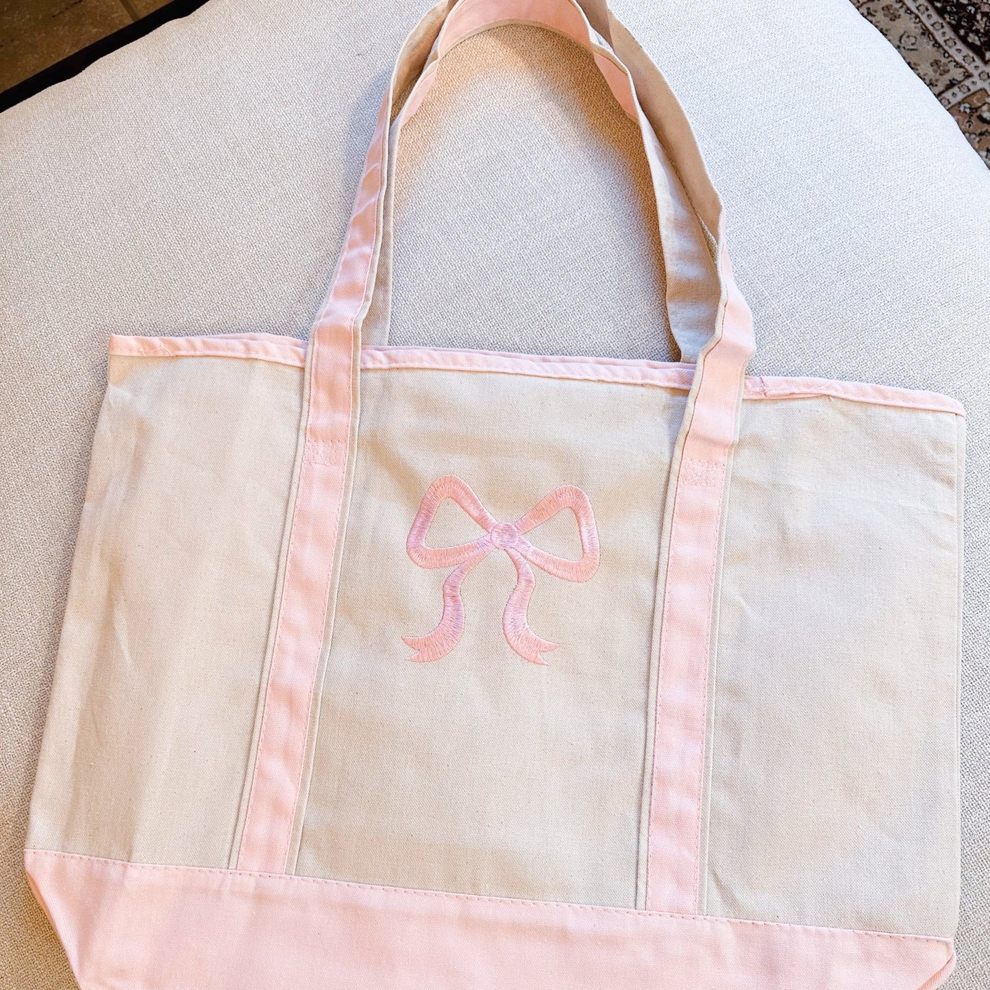 Pink Bow Tote Bag