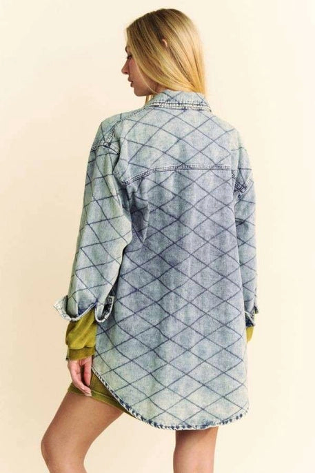 Quilted Denim Shacket