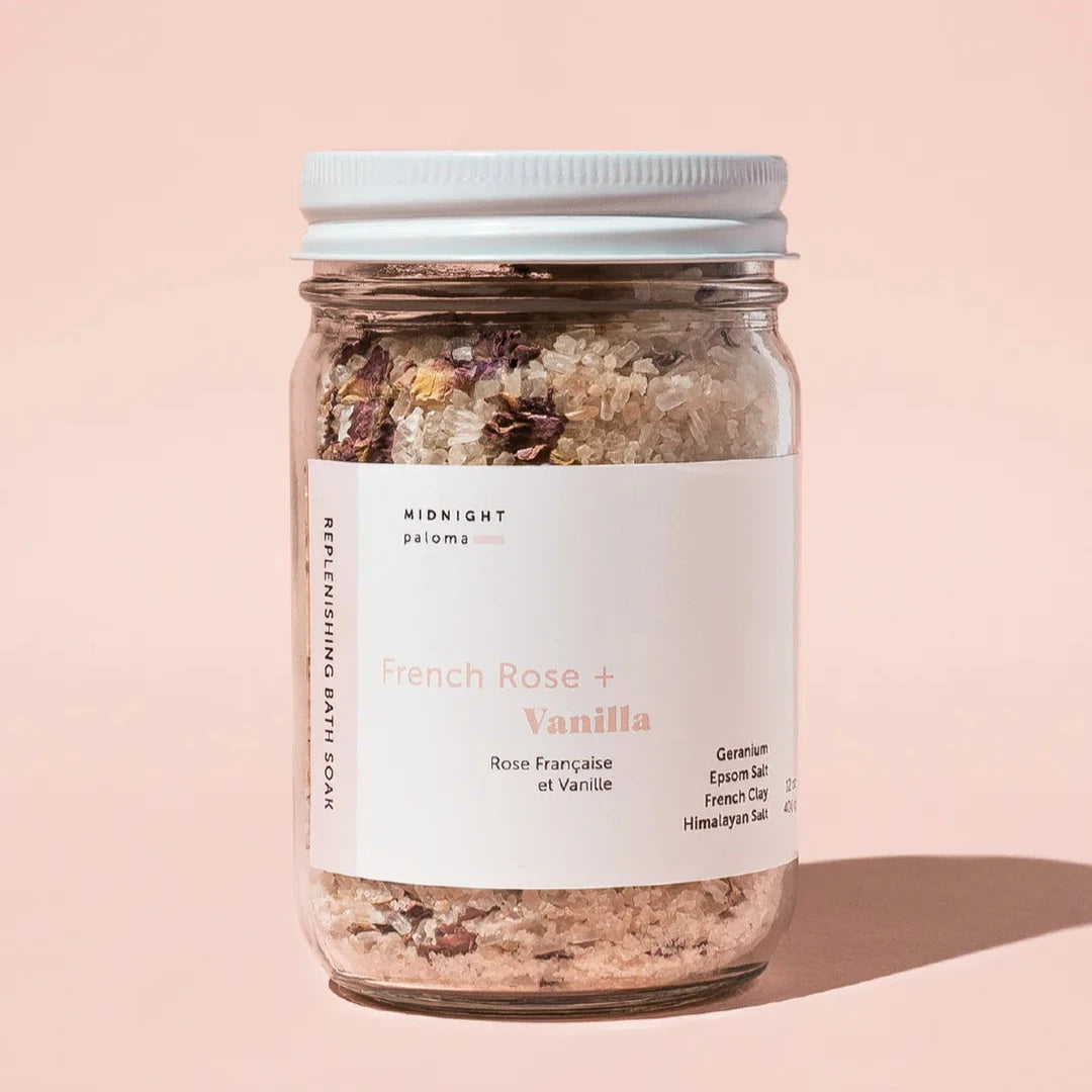 Midnight Paloma Detoxifying Bath Soak- French Rose + Vanilla