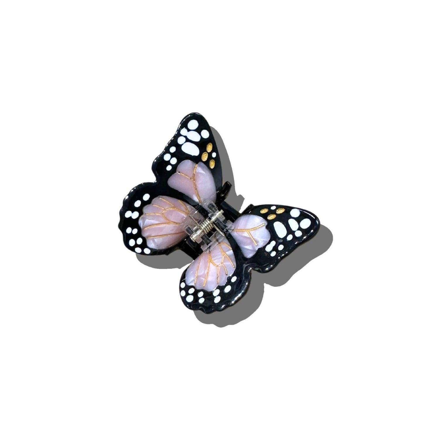 Hand-painted Mini Monarch Claw Hair Clip | Eco-Friendly: Orange