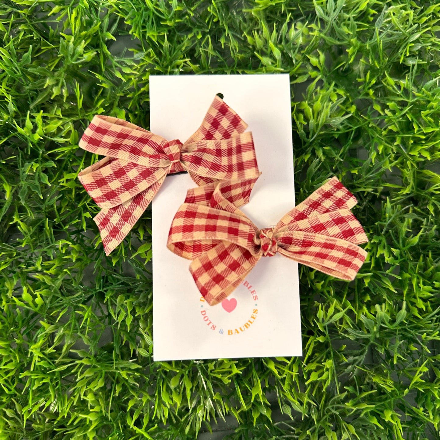 Mini Gingham Clips