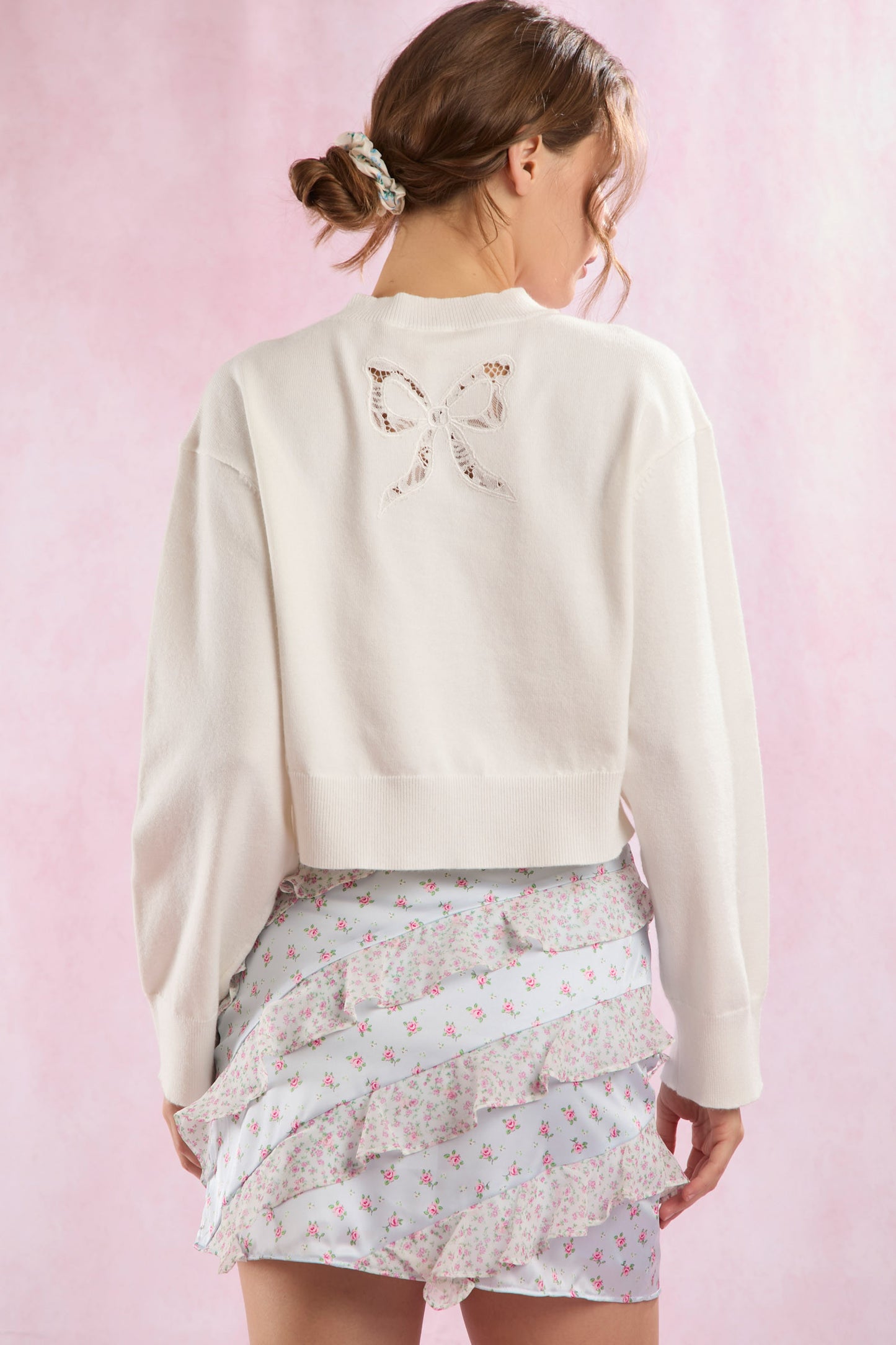 Enchanted Bow Cropped Sweater