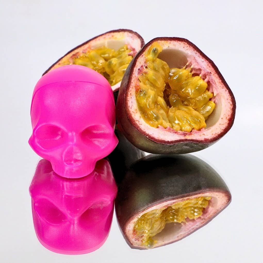 Pink Skull Lip Balm 100% Natural: Hot Pink / Mint