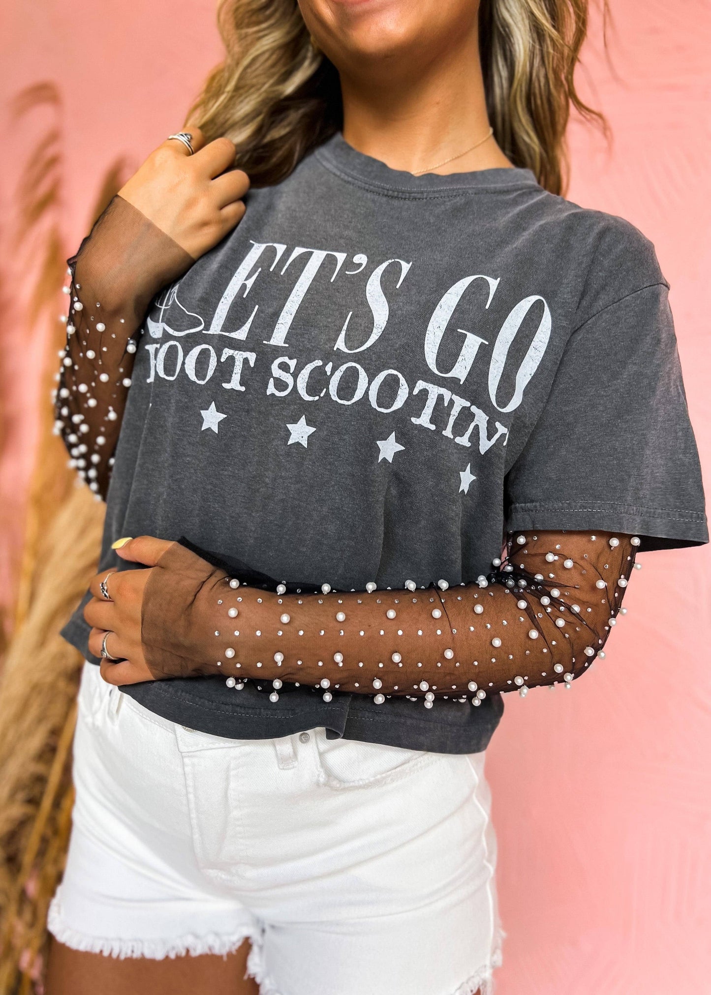 Let's Go Boot Scootin' Cropped Tee