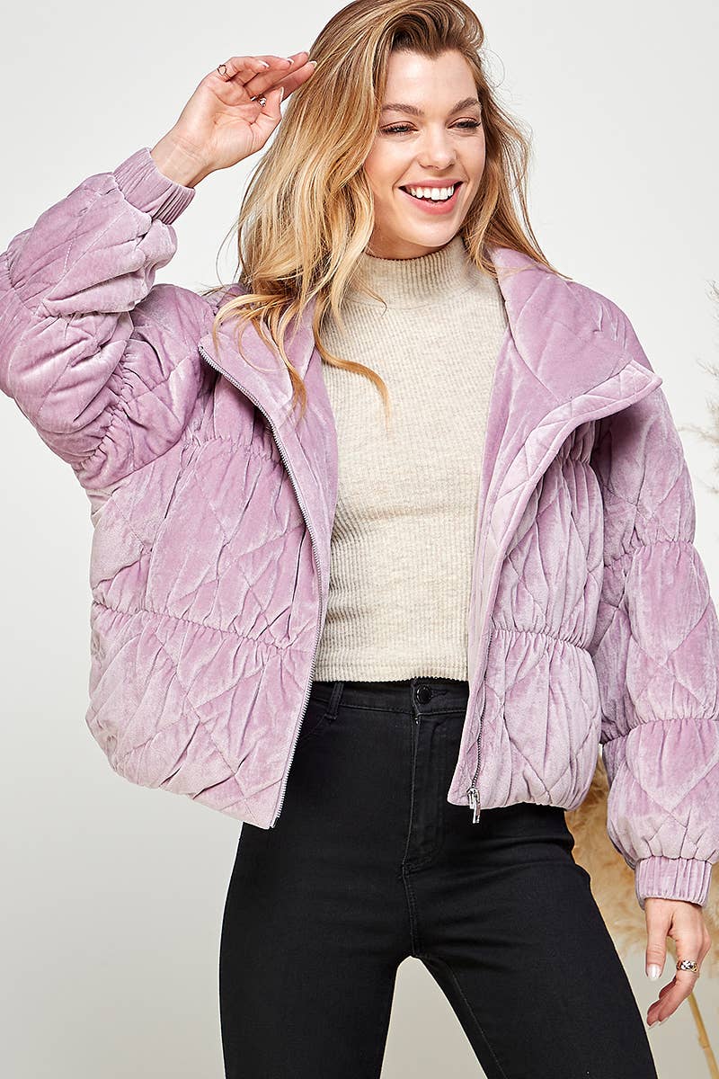 Velvet Puffer Jacket