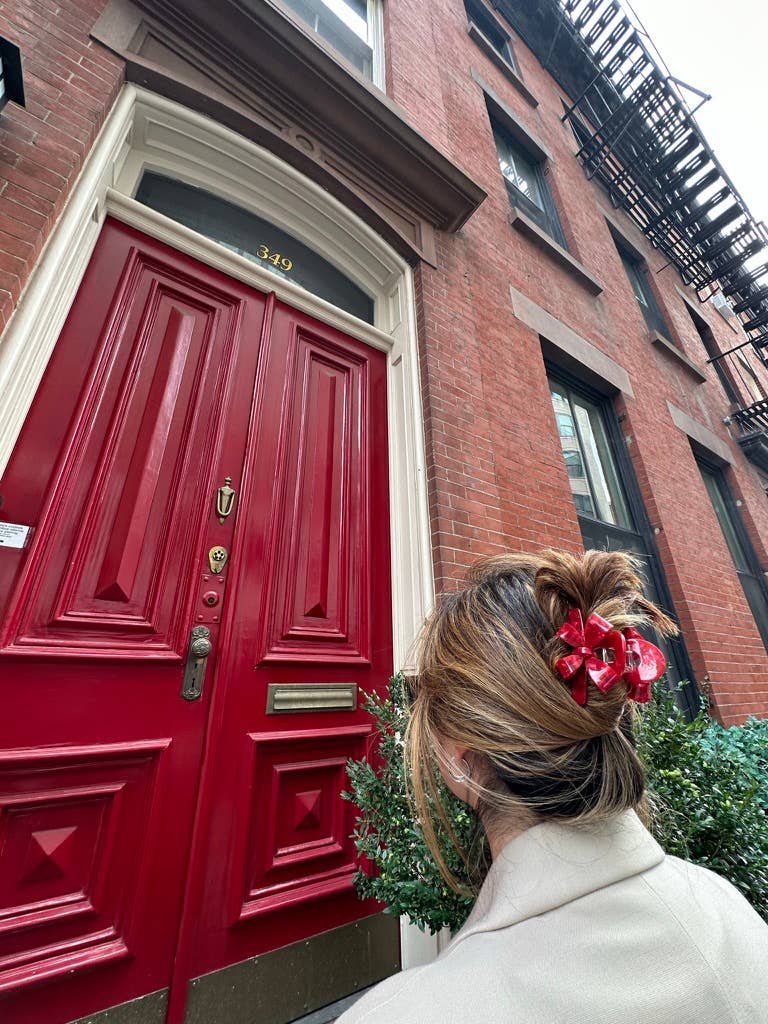 Red Bow Holiday Claw Hair Clip | Eco-Friendly