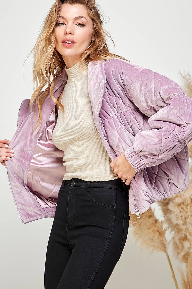 Velvet Puffer Jacket