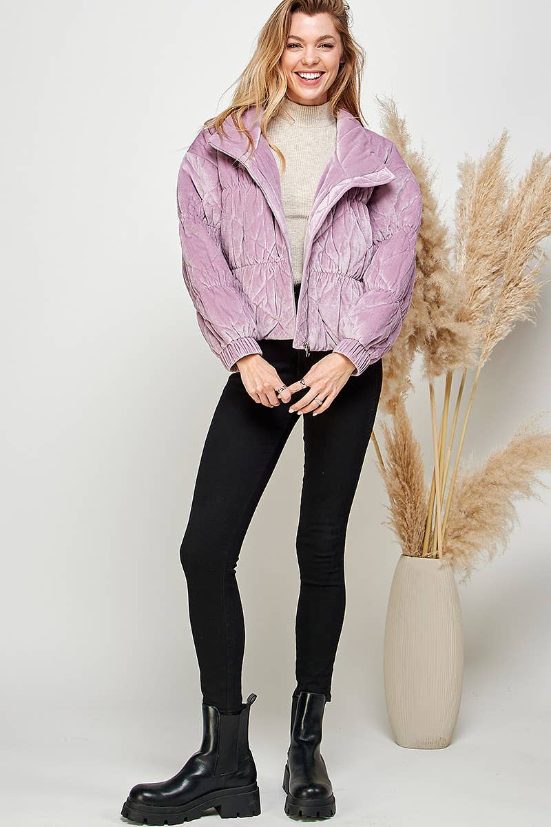 Velvet Puffer Jacket