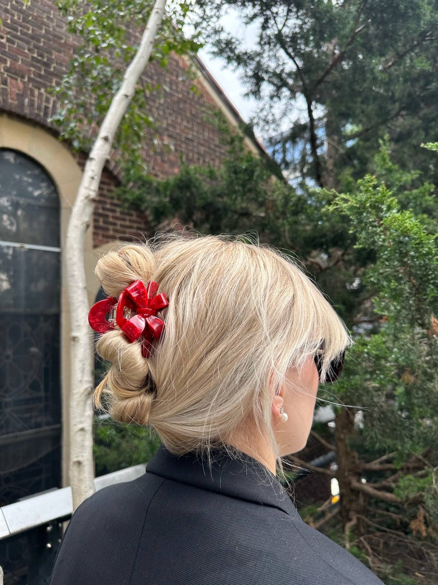 Red Bow Holiday Claw Hair Clip | Eco-Friendly