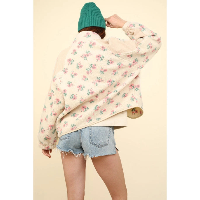 Zoe Floral Fleece Zip Up